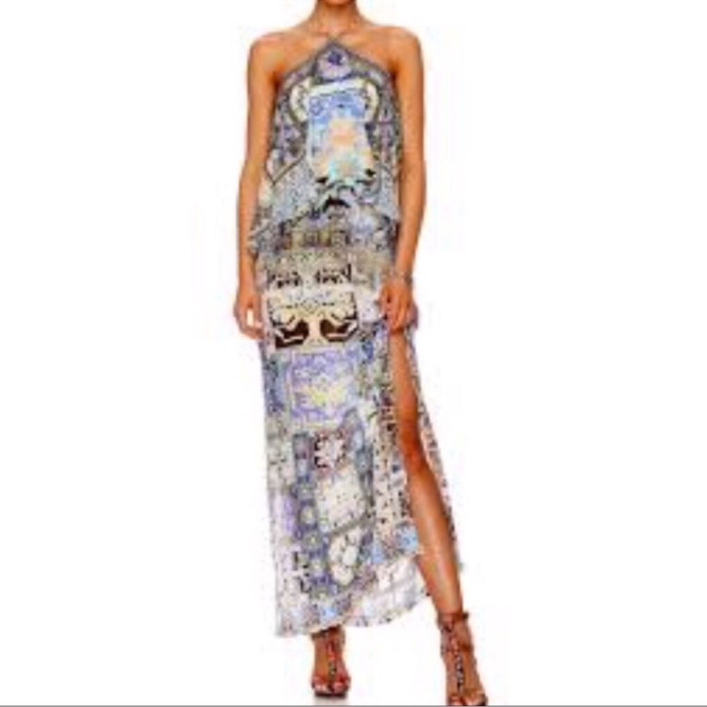 Camilla Silk Embellished Off Shoulder Dress Weave of Humanity NWT Size 10